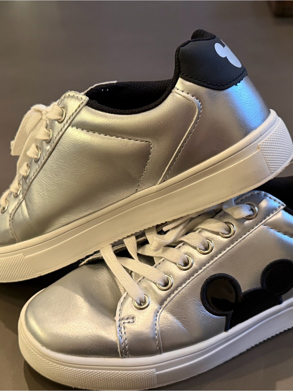 Disney Silver & Black Mickey Accent 2024 limited edition Sneakers